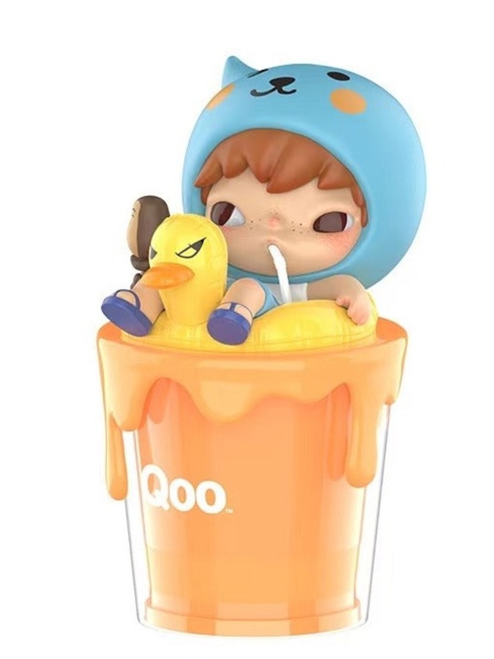 NIP Pop Mart Hirono × Qoo Blush with Qoo Figurine [Lights Up]